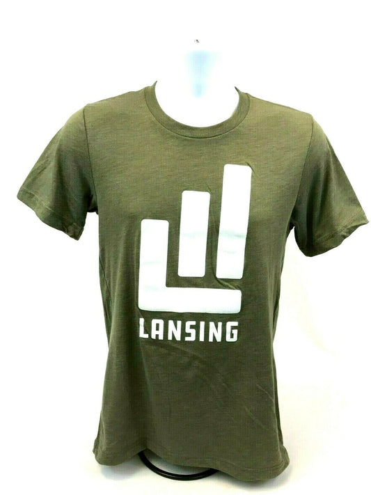 Marca oficial de la ciudad de Lansing - Camiseta verde oliva unisex - Bella Canvas